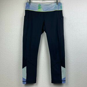 Lululemon Leggings Women's Sz 8 Pace Rival Cropped Mid Rise Luxtreme® Blue